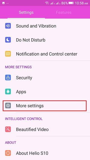Click on More Settings
