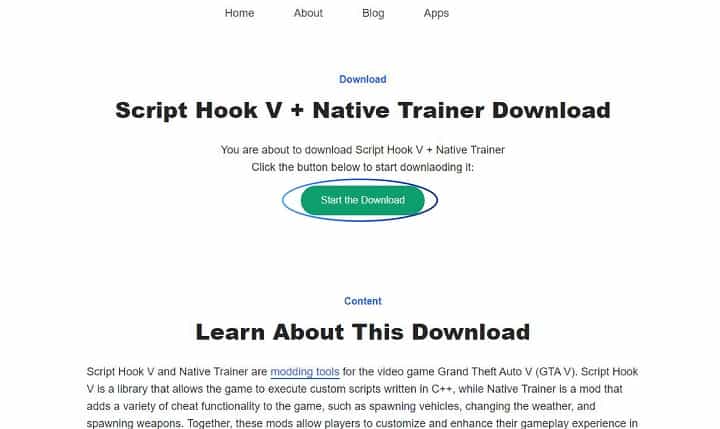 Script Hook V Native Trainer Installation Process 1
