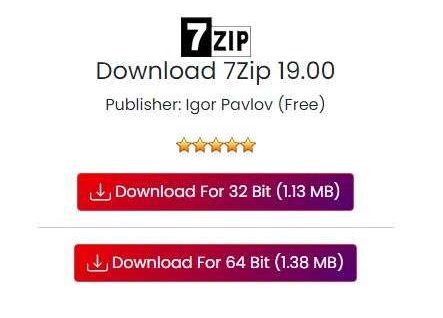 7Zip File Sizes