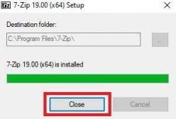 Installed 7 Zip on Windows PC