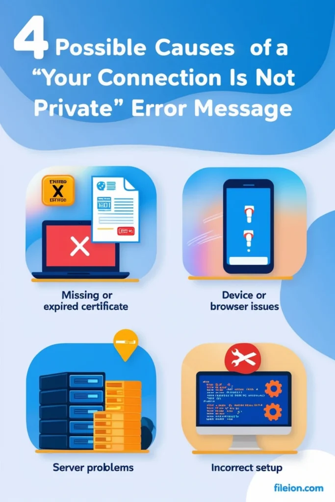 4 possible causes for Your Connection is not Private error