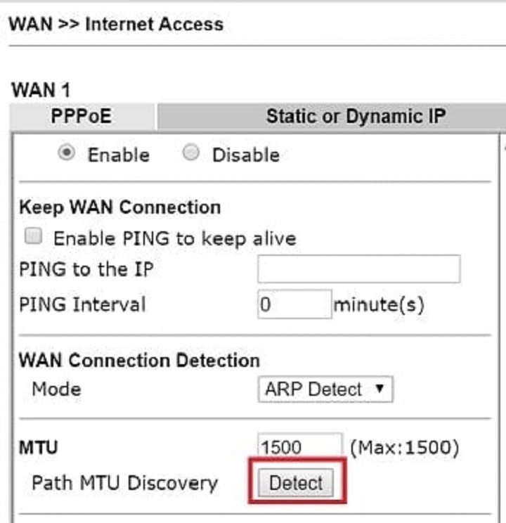 Change router WAN Settings