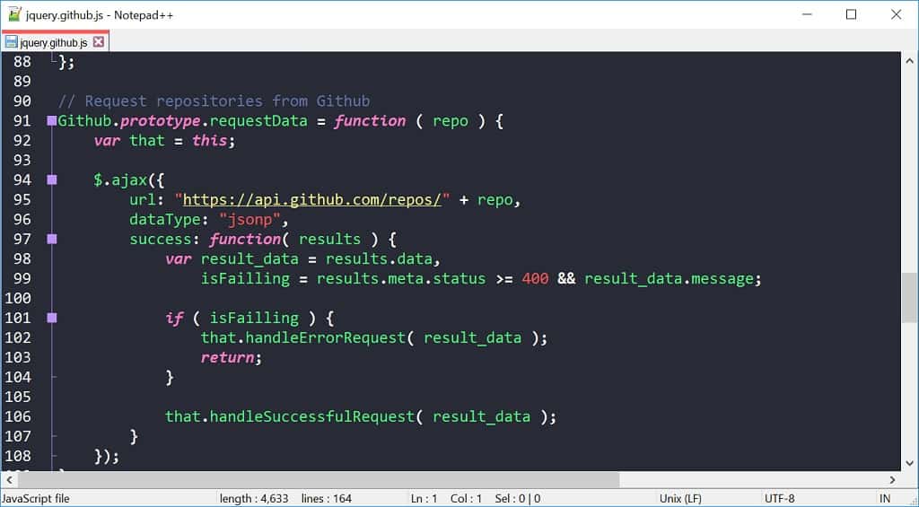 Notepad++ Screenshot 4
