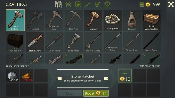 Survival elements with pirate style