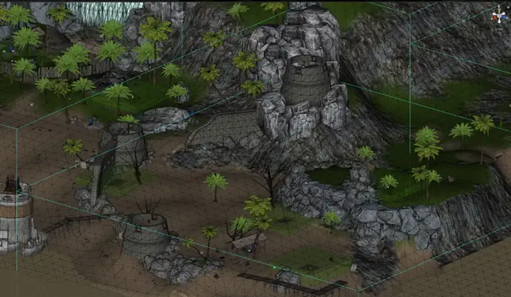 Wireframe of the map