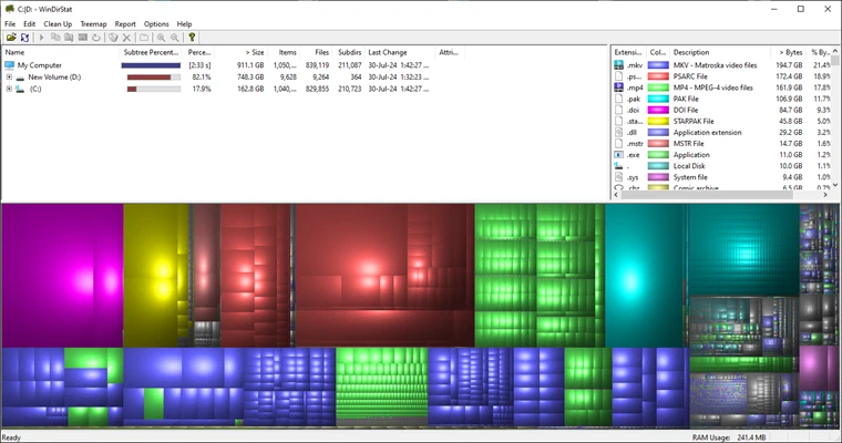 WinDirStat Interface