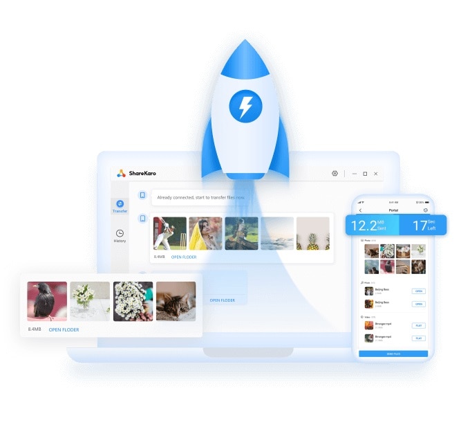 Fast and secure file transferring app