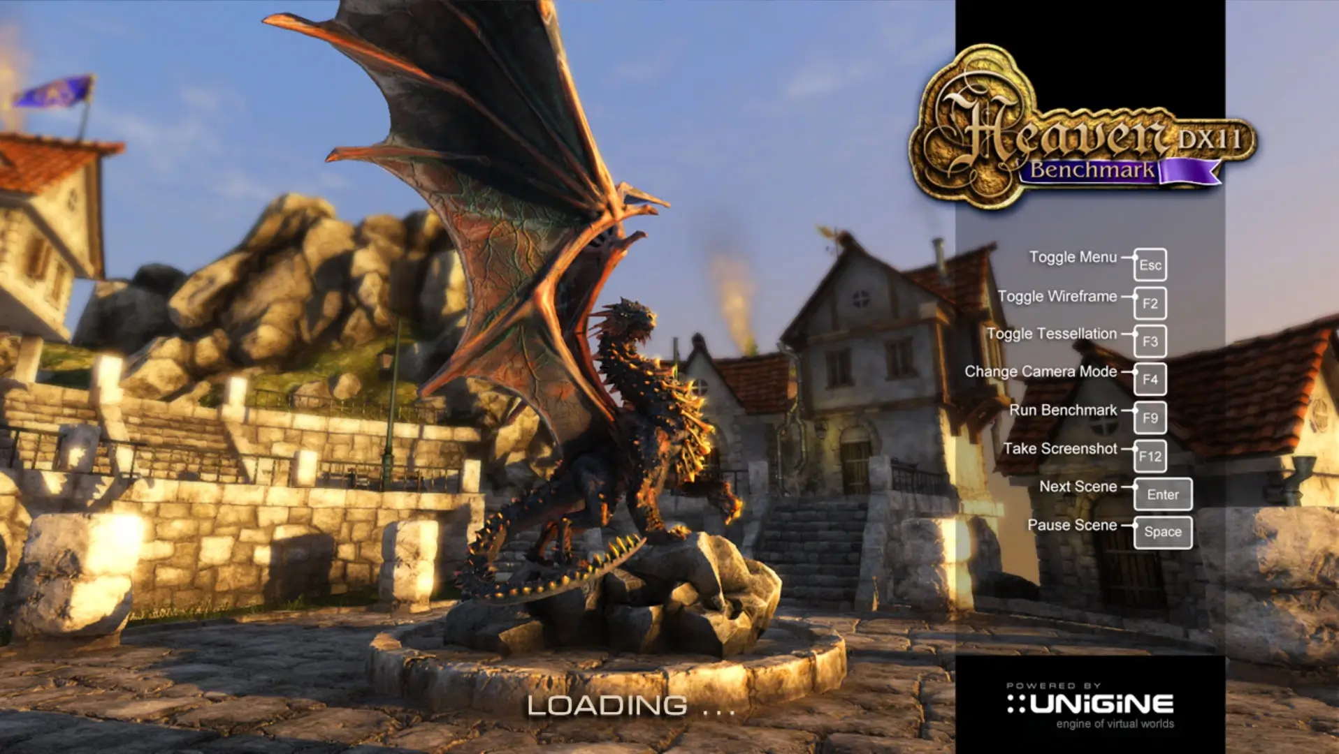 Heaven Benchmark Loading Screen 1