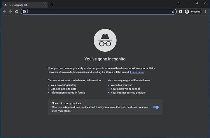 Incognito mode