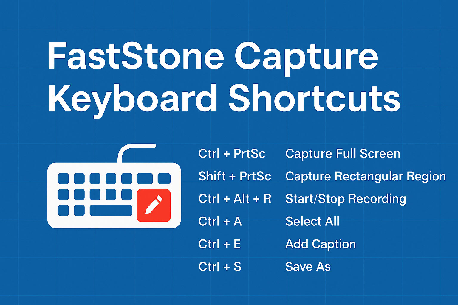 FastStone Keyboard Shortcuts - Fileion.Com