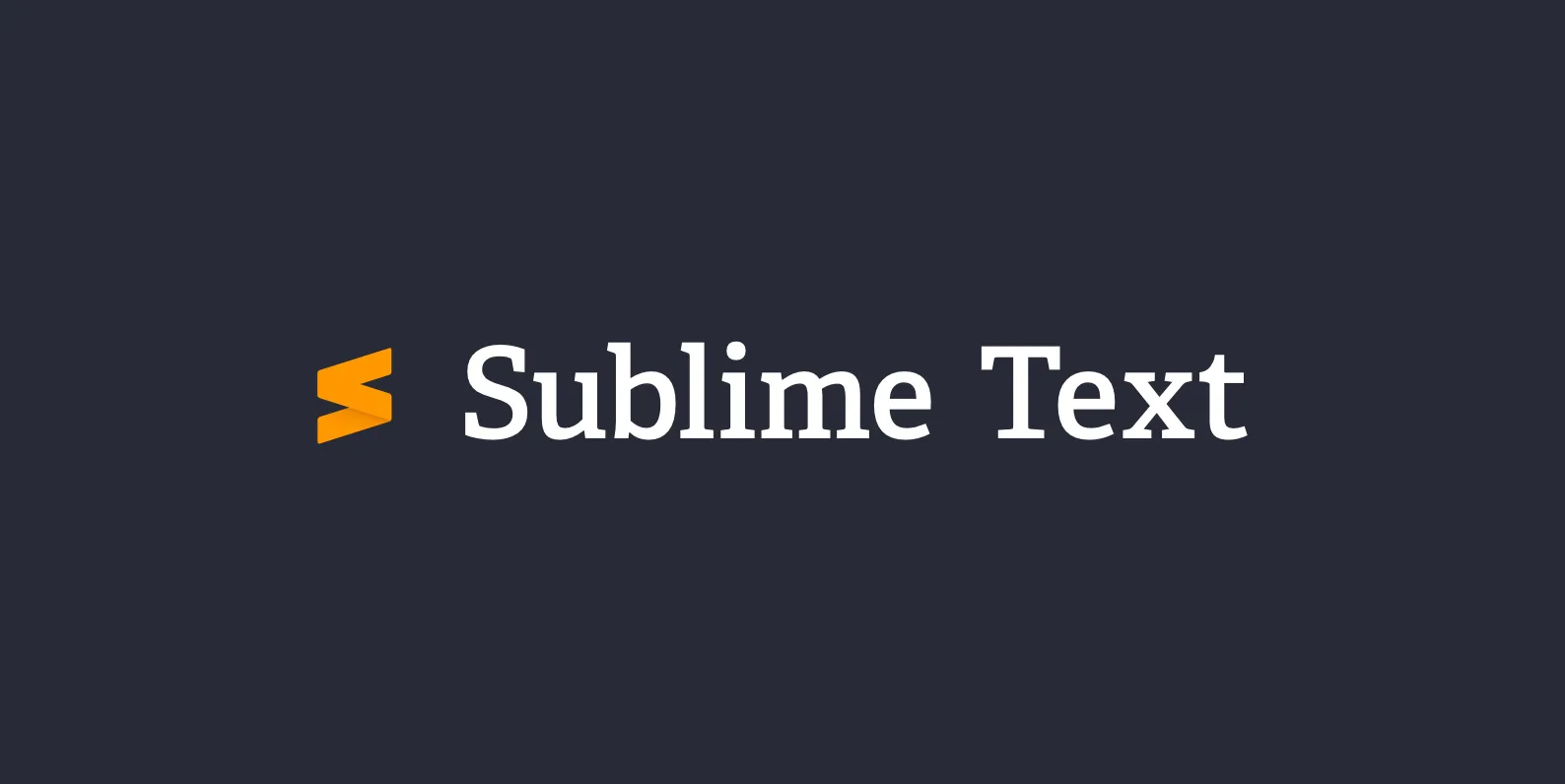 Official Sublime Text logo on a branded background