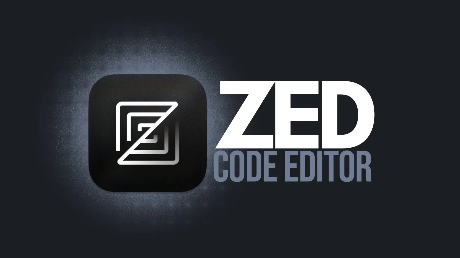 Official Zed editor logo on a branded background