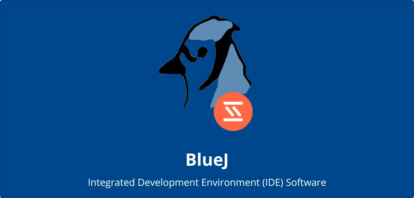 Official BlueJ logo on a branded background