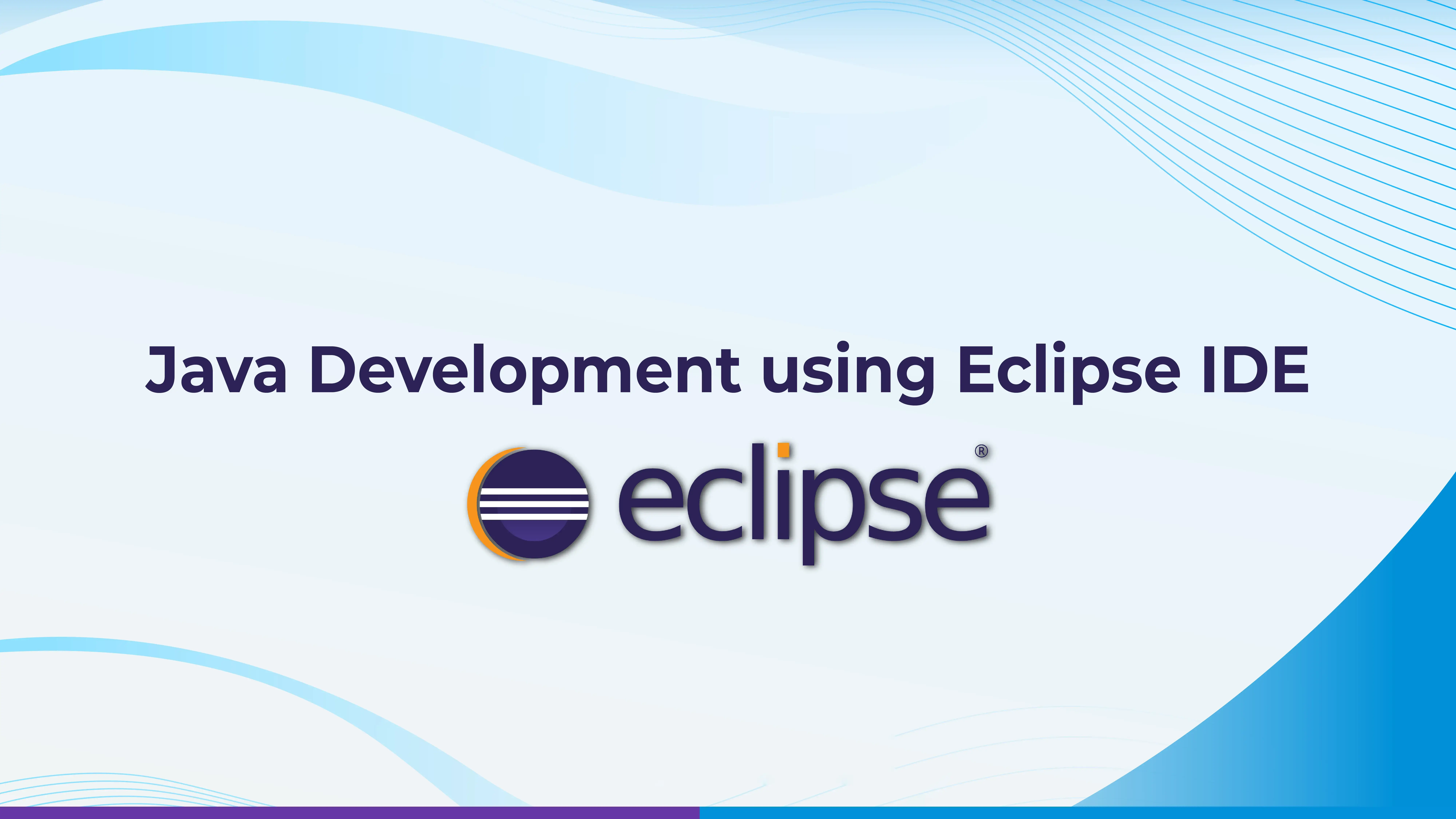 Official Eclipse IDE logo on a branded background
