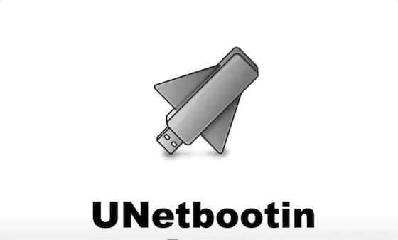 Background with UNetbootin app logo/Icon.