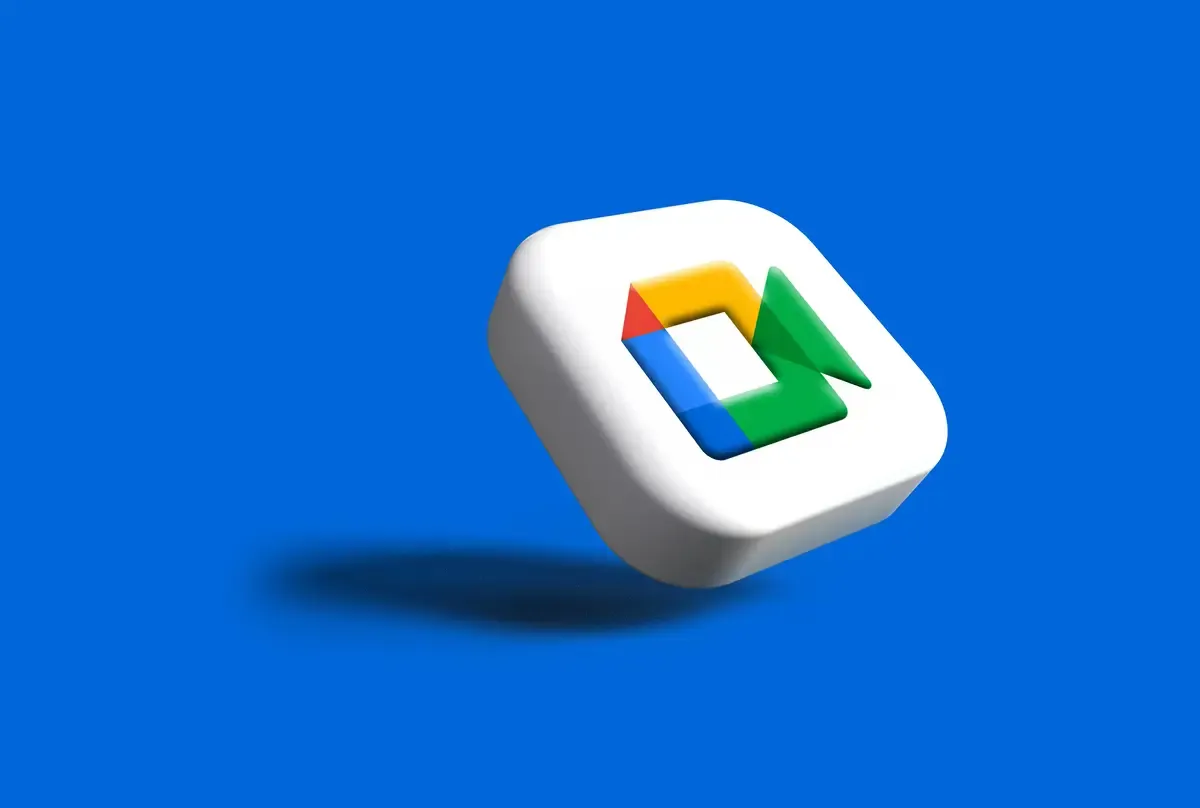 Background with Google meet official logo