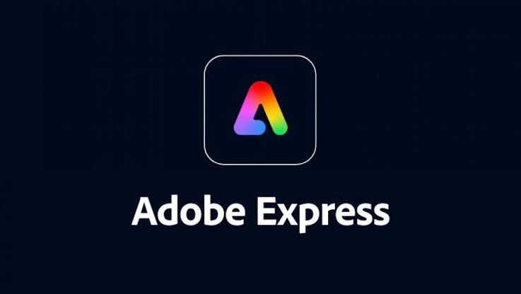 Adobe express logo with black background