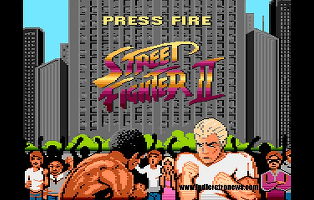 Street Fighter II match featuring two iconic fighters battling in a classic arcade arena