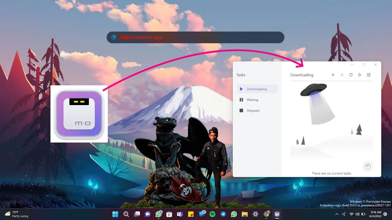 Official Motrix logo and banner introducing the download manager