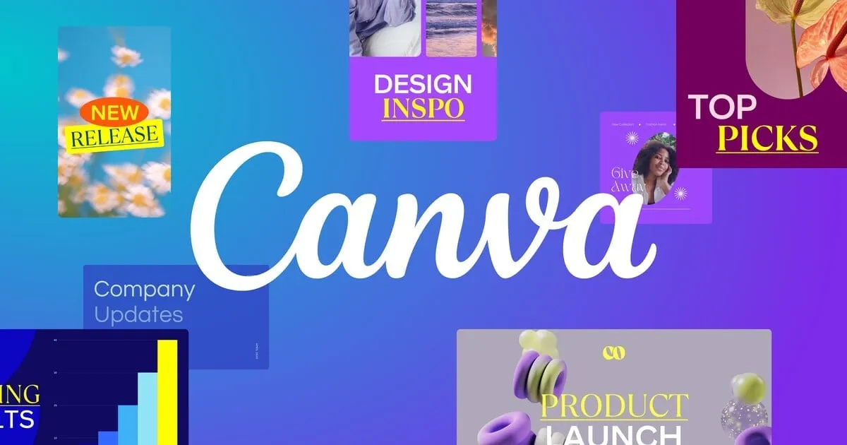 Official Canva logo and brand banner introducing Canva graphic design software