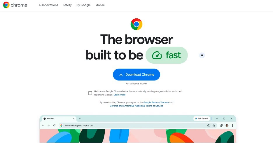 Download chrome browser for your device