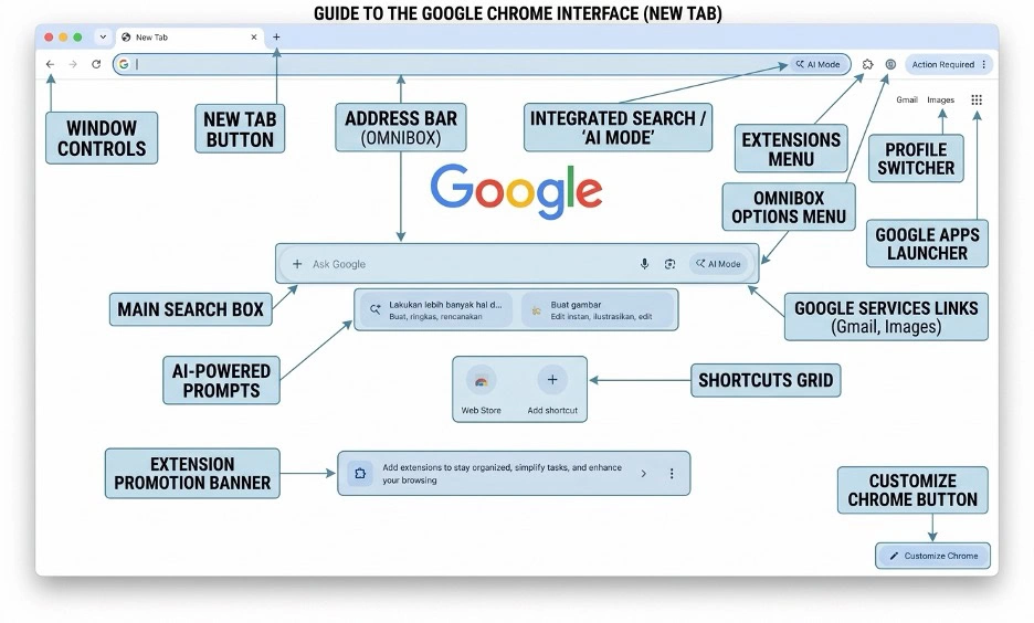 Google Chrome New Tab interface